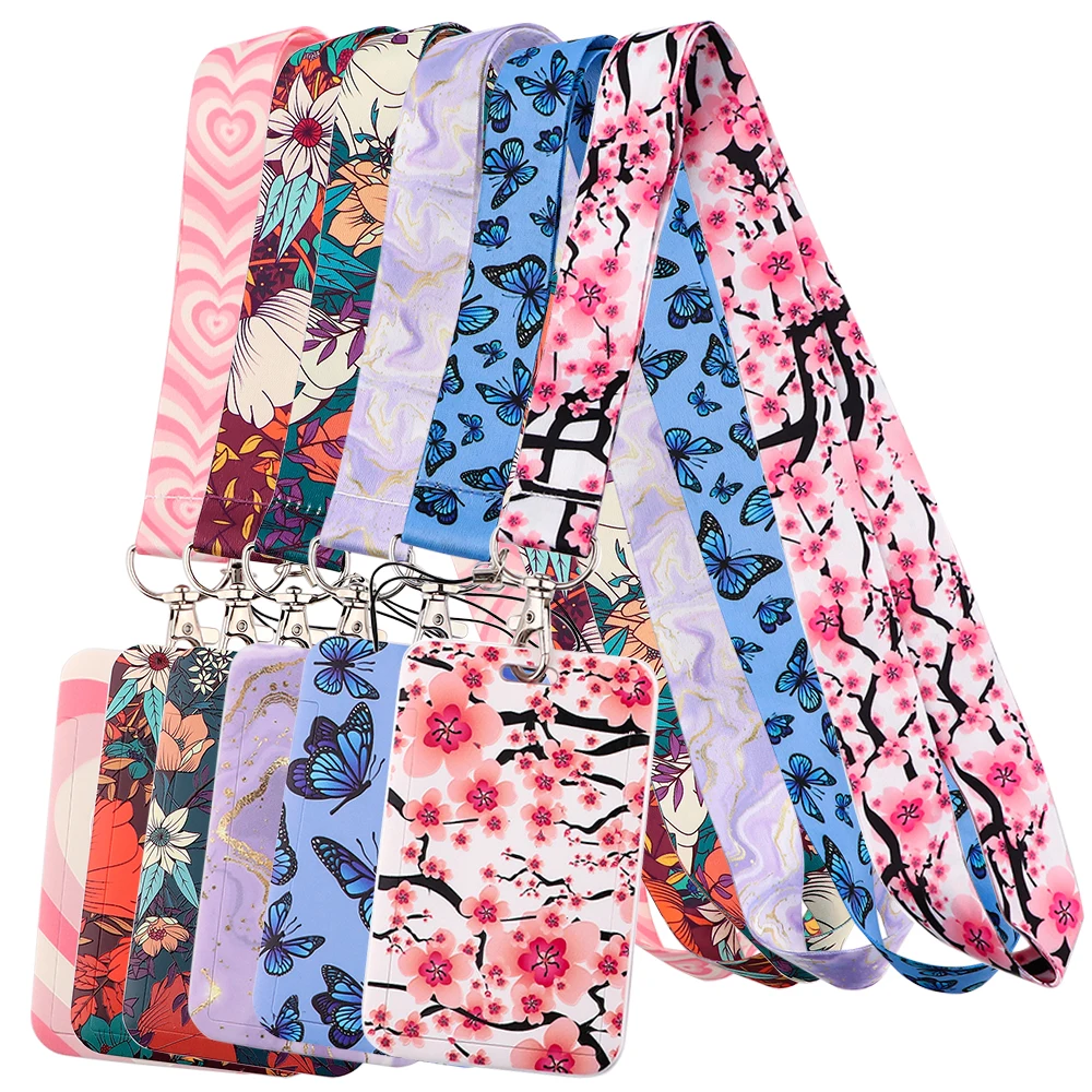 Gaming Card Holder - Nieuwe Sakura Kersenbloesems Bloem lanyard kaart