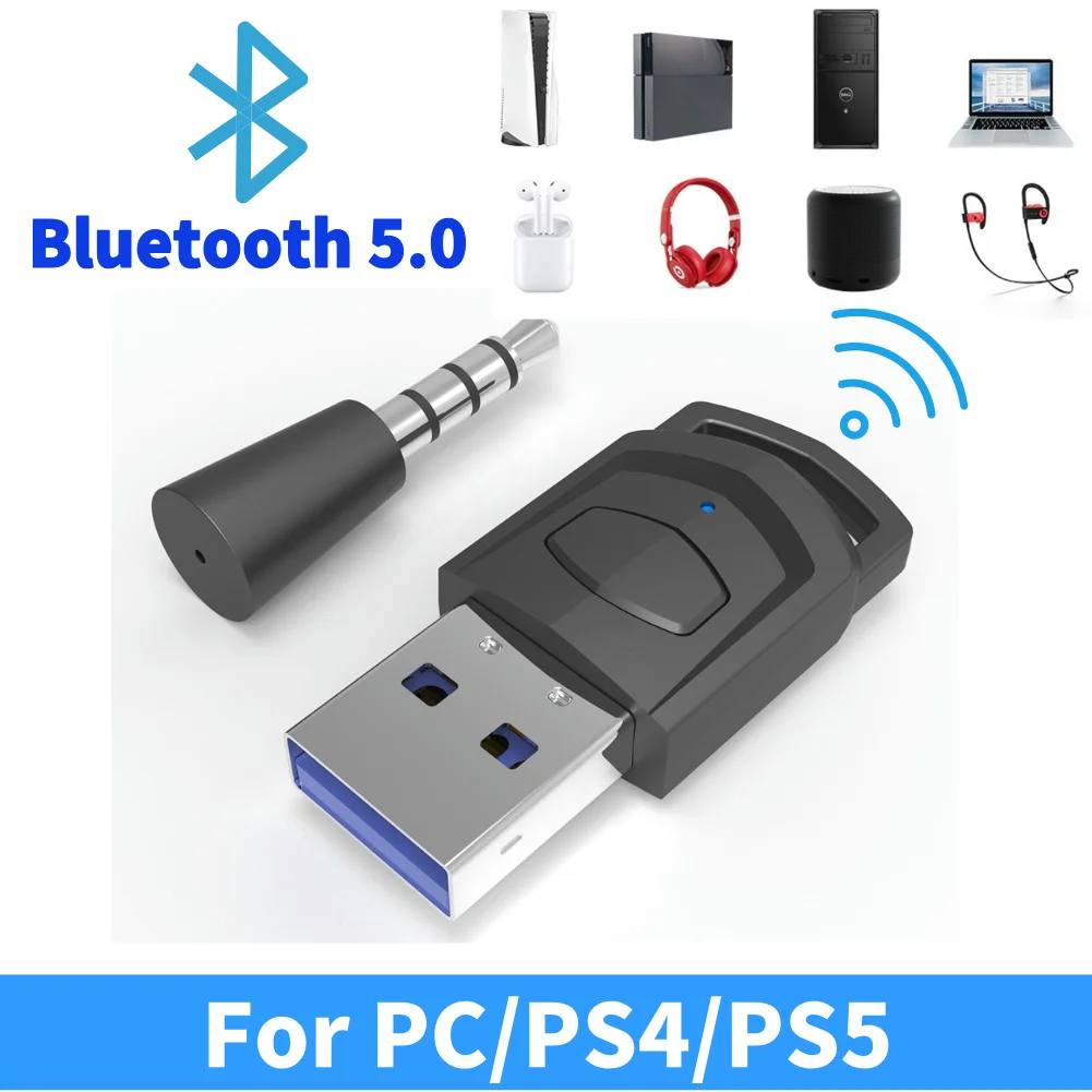 Gaming Console Headset - Draadloze hoofdtelefoonadapterontvanger voor PS5 PS4 gameconsole