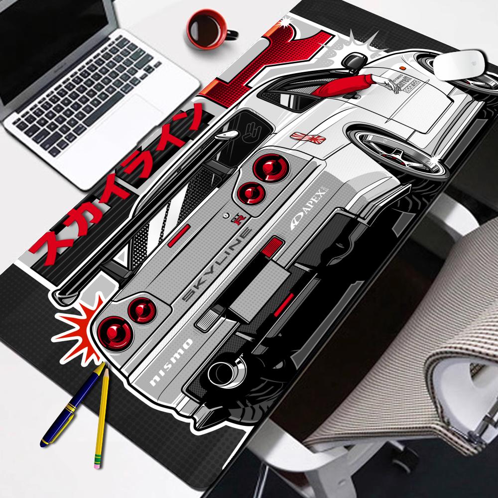 Gaming Console In Car - Racing Gtr Sportwagen Mousepad Cartoon Lockedge