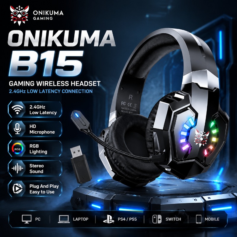 ONIKUMA B15 Gaming Headset Dra - Gaming Console In Amazon recensie en prijs
